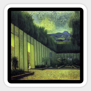 Hanging Gardens of Babylon in Van Gogh's style Sticker